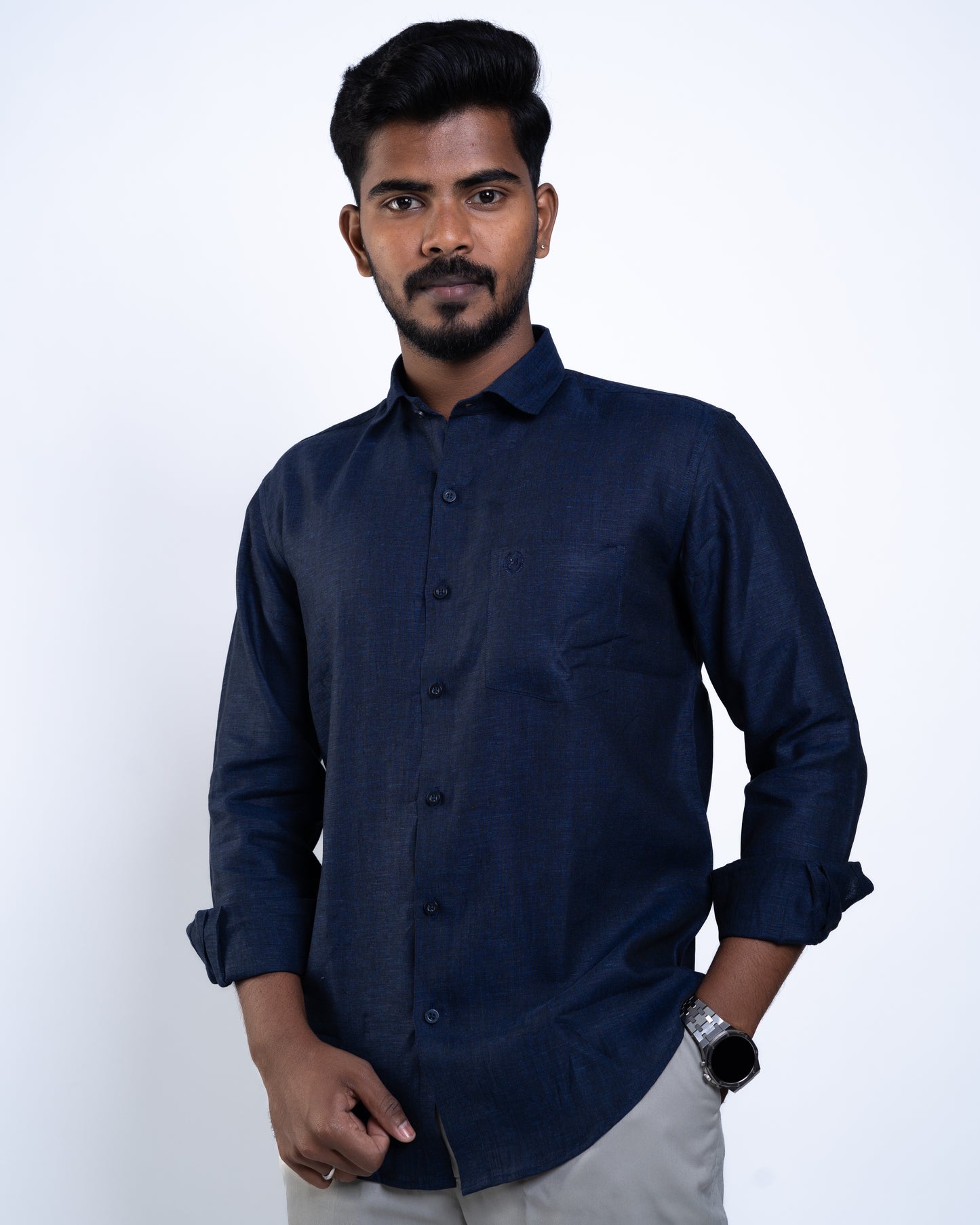 The Atlantic Navy Premium Linen Shirt