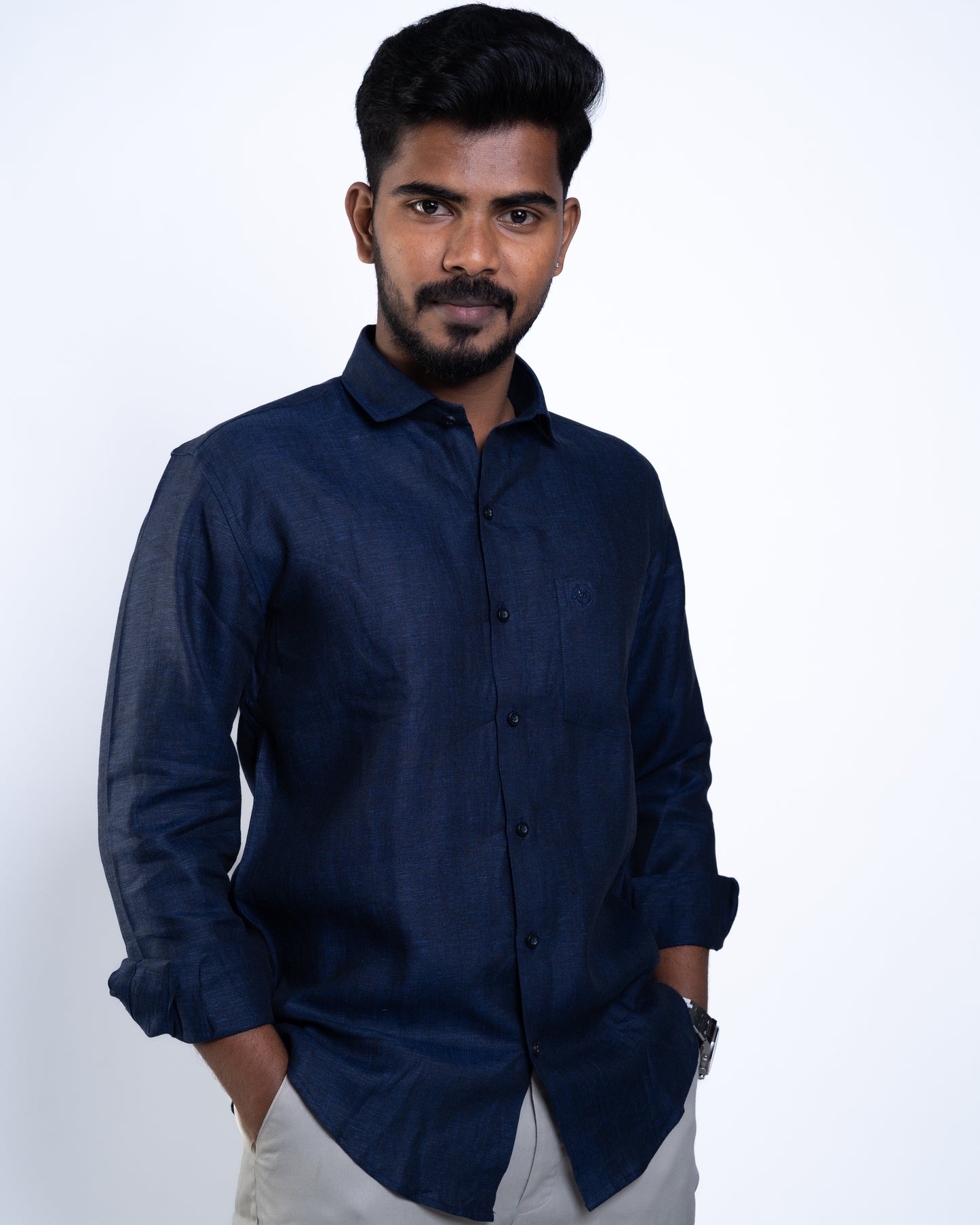 The Atlantic Navy Premium Linen Shirt