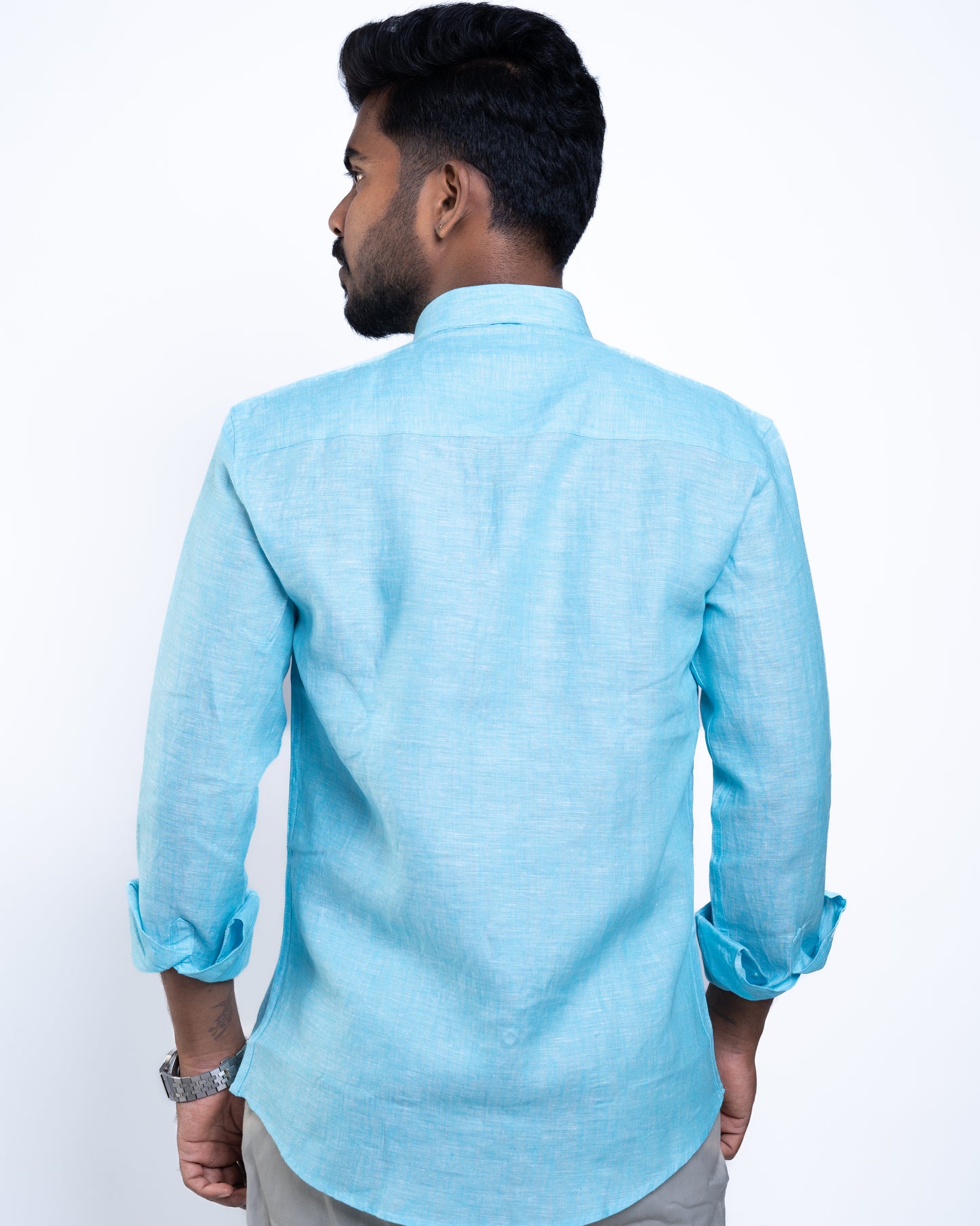 The Mediterranean Sky Breeze Linen Shirt