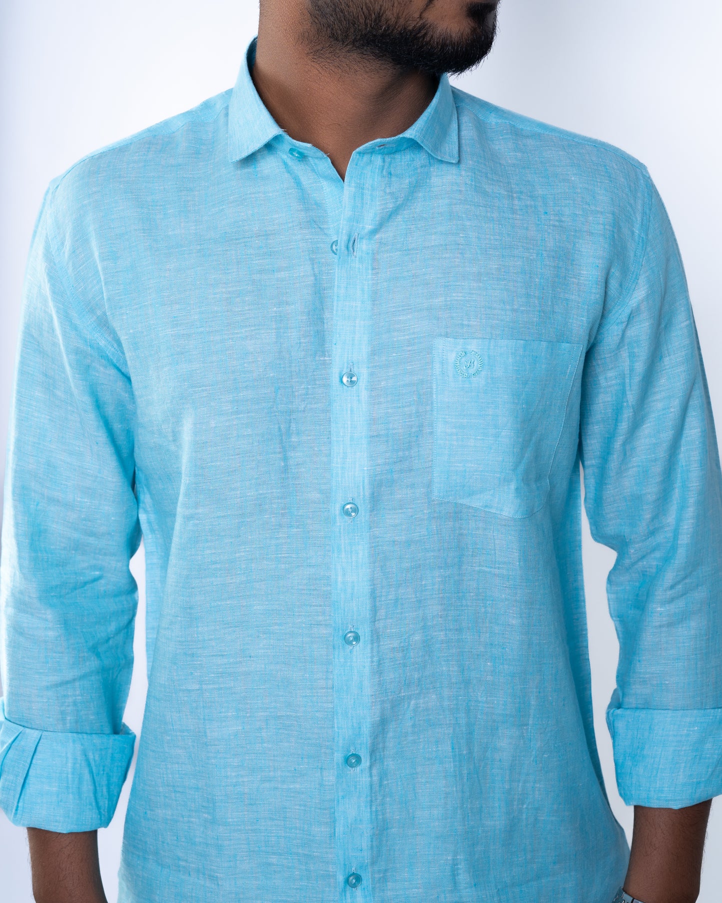 The Mediterranean Sky Breeze Linen Shirt