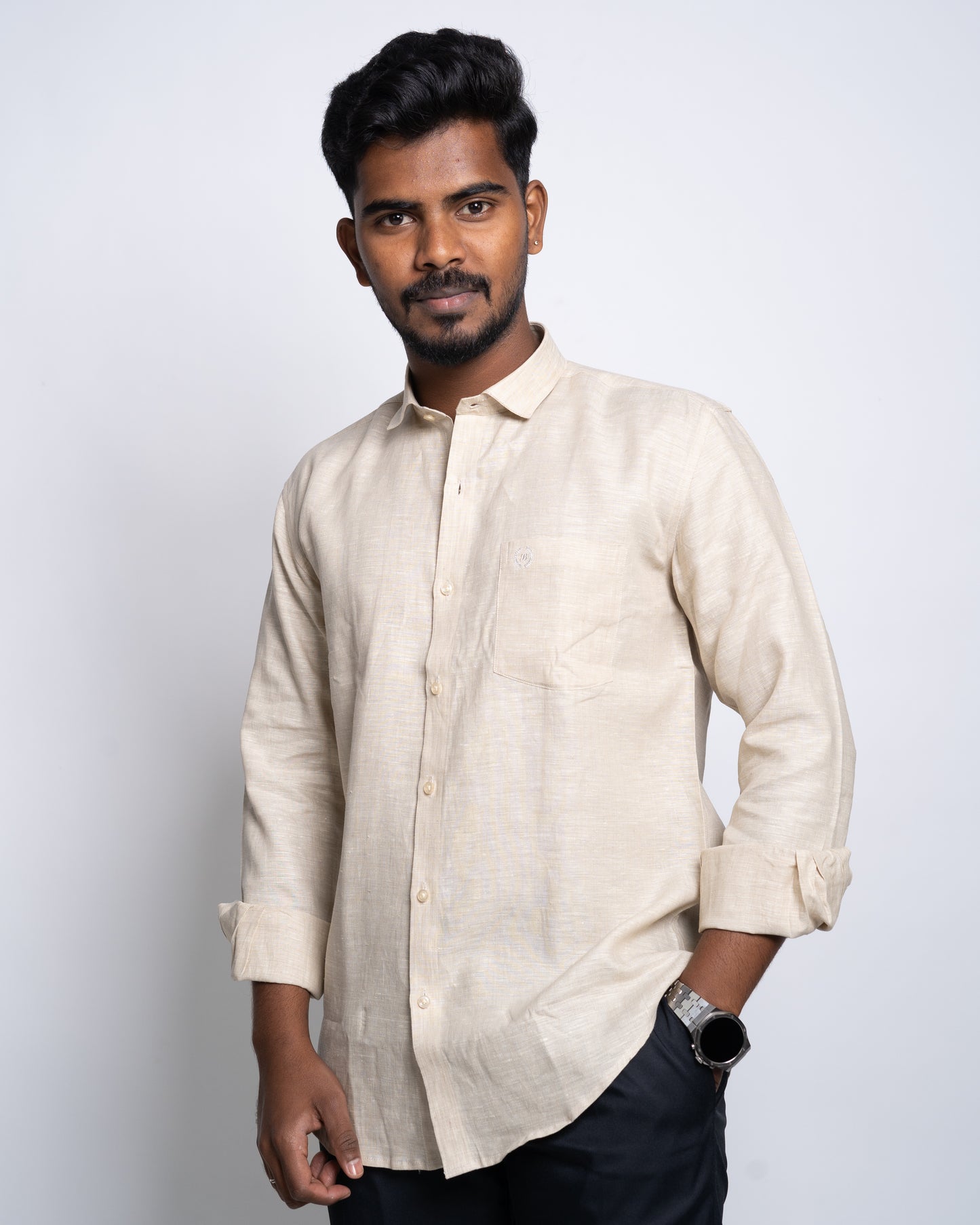 The Ivory Coast Sable Linen Shirt.